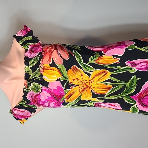 vintage Silk floral maxi dress Resort Wedding Guest Bias‎ Comfy Summer Size 6 - Picture 2 of 8